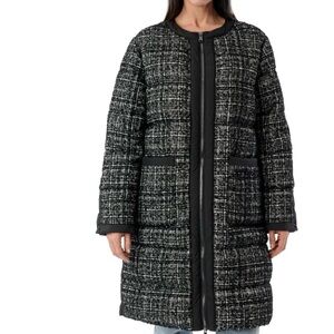 Bernardo Black and White Puffer Coat